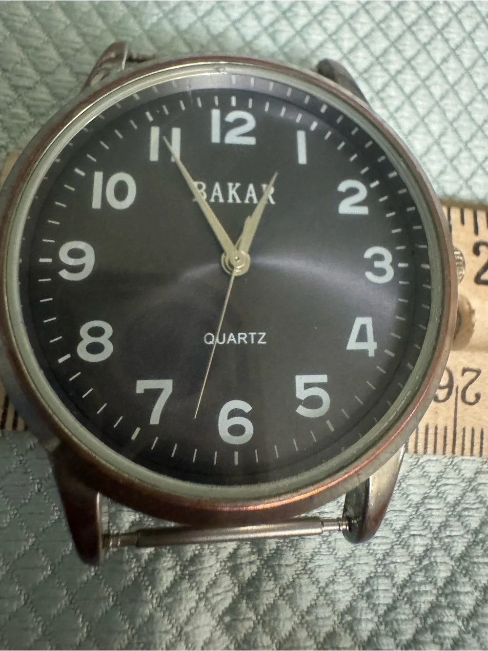 Baker Dark Brown Dial Quartz Watch with Silver-Tone Case
